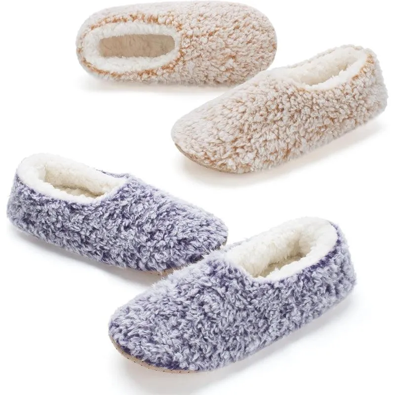 2 Pack Warm Fuzzy Anti Skid – Stay Cozy and Safe Indoors Slippers