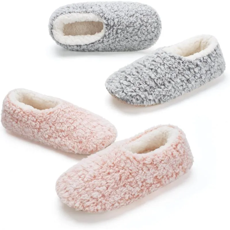 2 Pack Warm Fuzzy Anti Skid – Stay Cozy and Safe Indoors Slippers