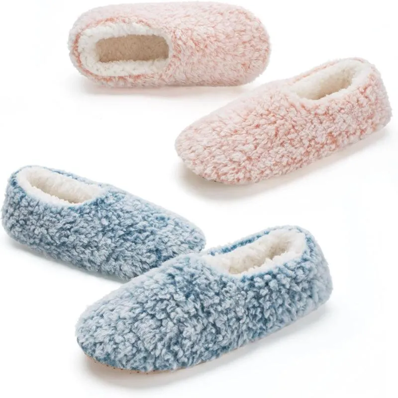 2 Pack Warm Fuzzy Anti Skid – Stay Cozy and Safe Indoors Slippers
