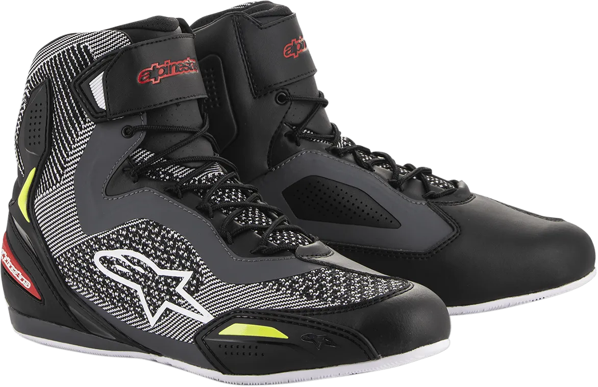 ALPINESTARS Faster-3 Rideknit Shoes - Black/Gray/Red/Yellow - US 12 2510319131512