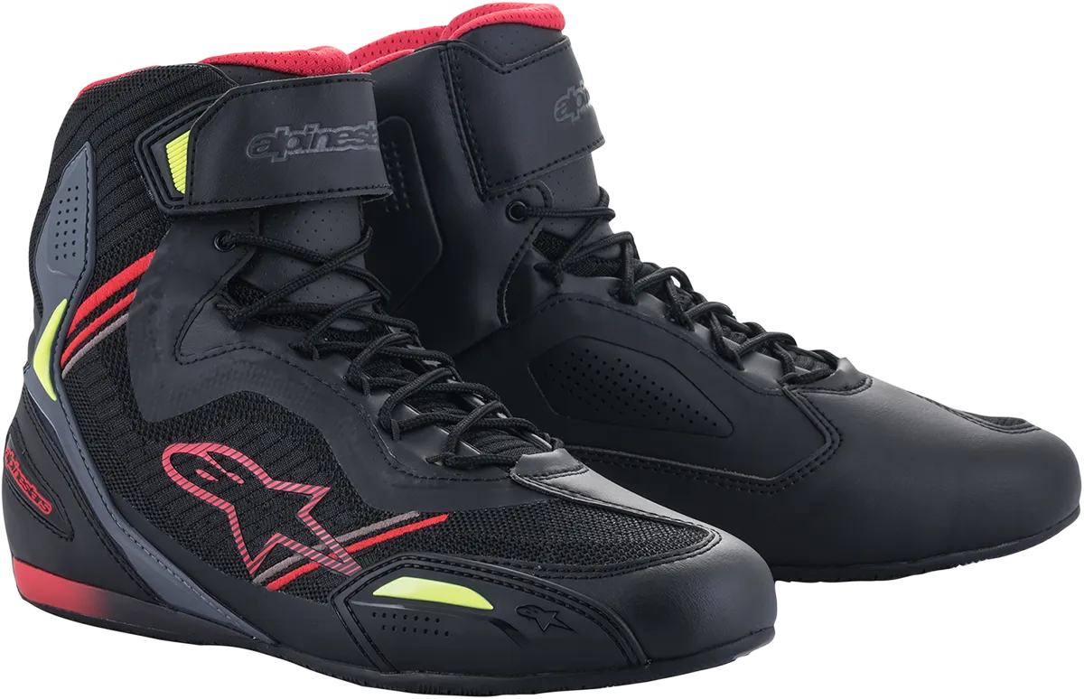 ALPINESTARS Faster-3 Rideknit Shoes - Black/Red/Yellow - US 8 25103191368