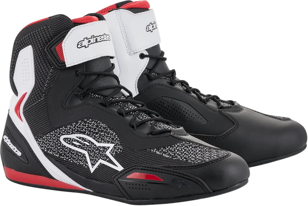 ALPINESTARS Faster-3 Rideknit Shoes - Black/White/Red - US 9 2510319123-9