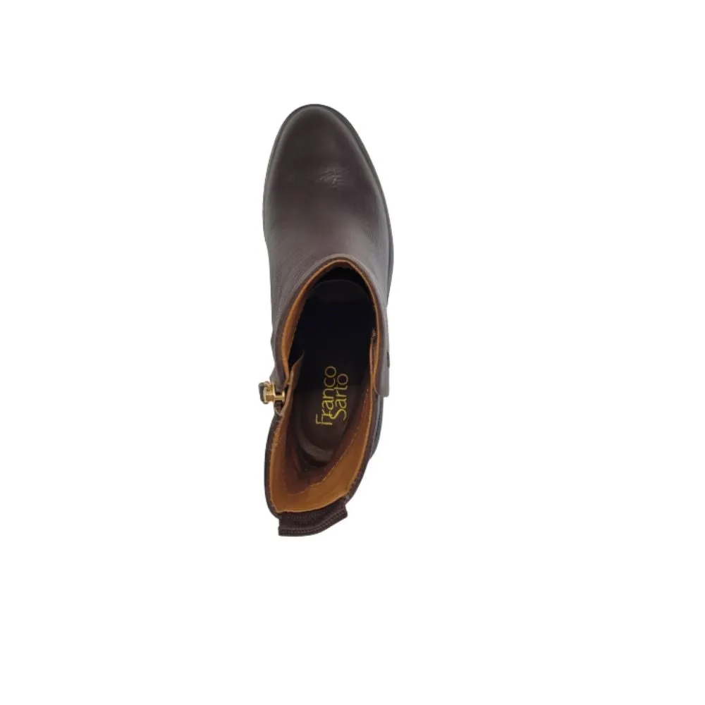 Beam Brown Leather Franco Sarto Ankle Boots