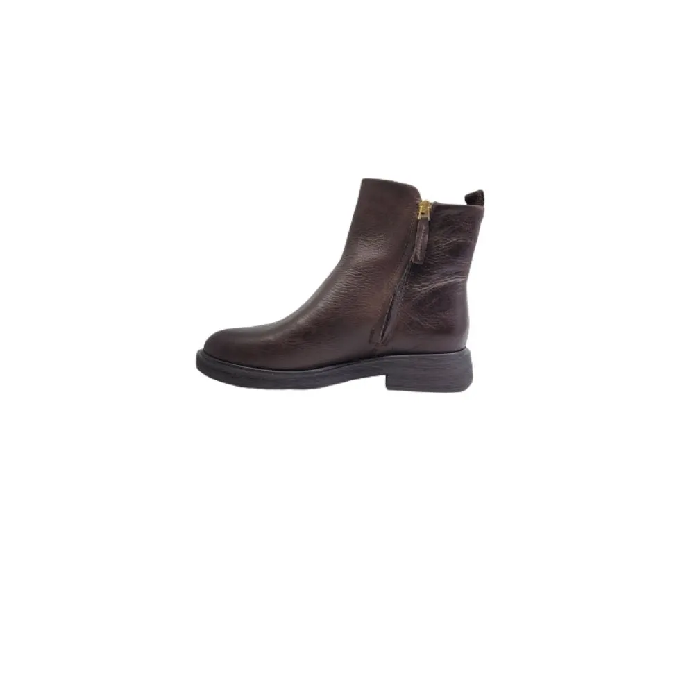 Beam Brown Leather Franco Sarto Ankle Boots