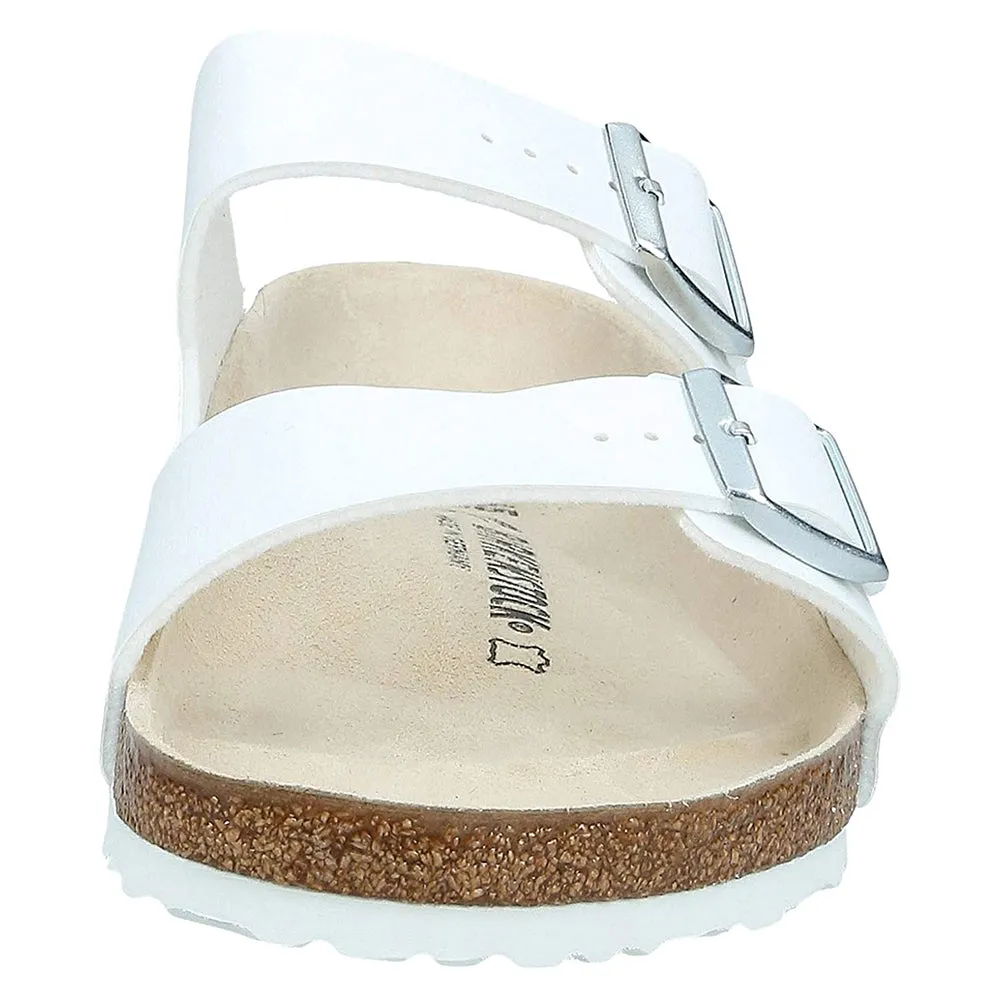 Birkenstock Unisex White Birko Flor 41 R EU Leather Arizona Sandal - 51731-41
