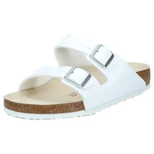 Birkenstock Unisex White Birko Flor 41 R EU Leather Arizona Sandal - 51731-41