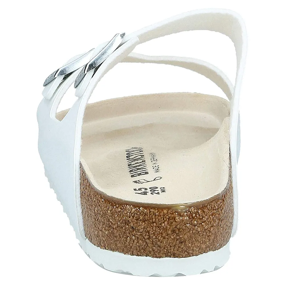 Birkenstock Unisex White Birko Flor 41 R EU Leather Arizona Sandal - 51731-41