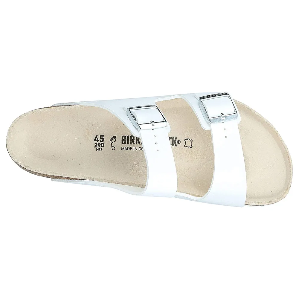 Birkenstock Unisex White Birko Flor 41 R EU Leather Arizona Sandal - 51731-41