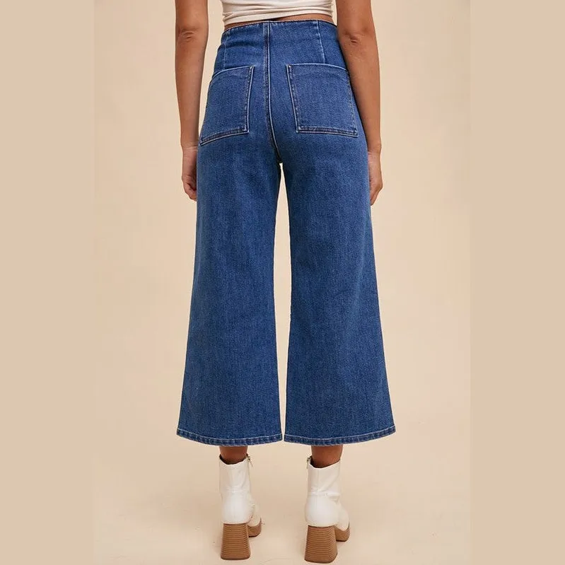 Button Fly High Waist Jeans