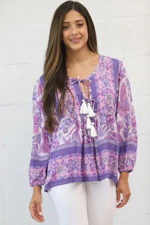 Clemons Blouse - Lilac Heron