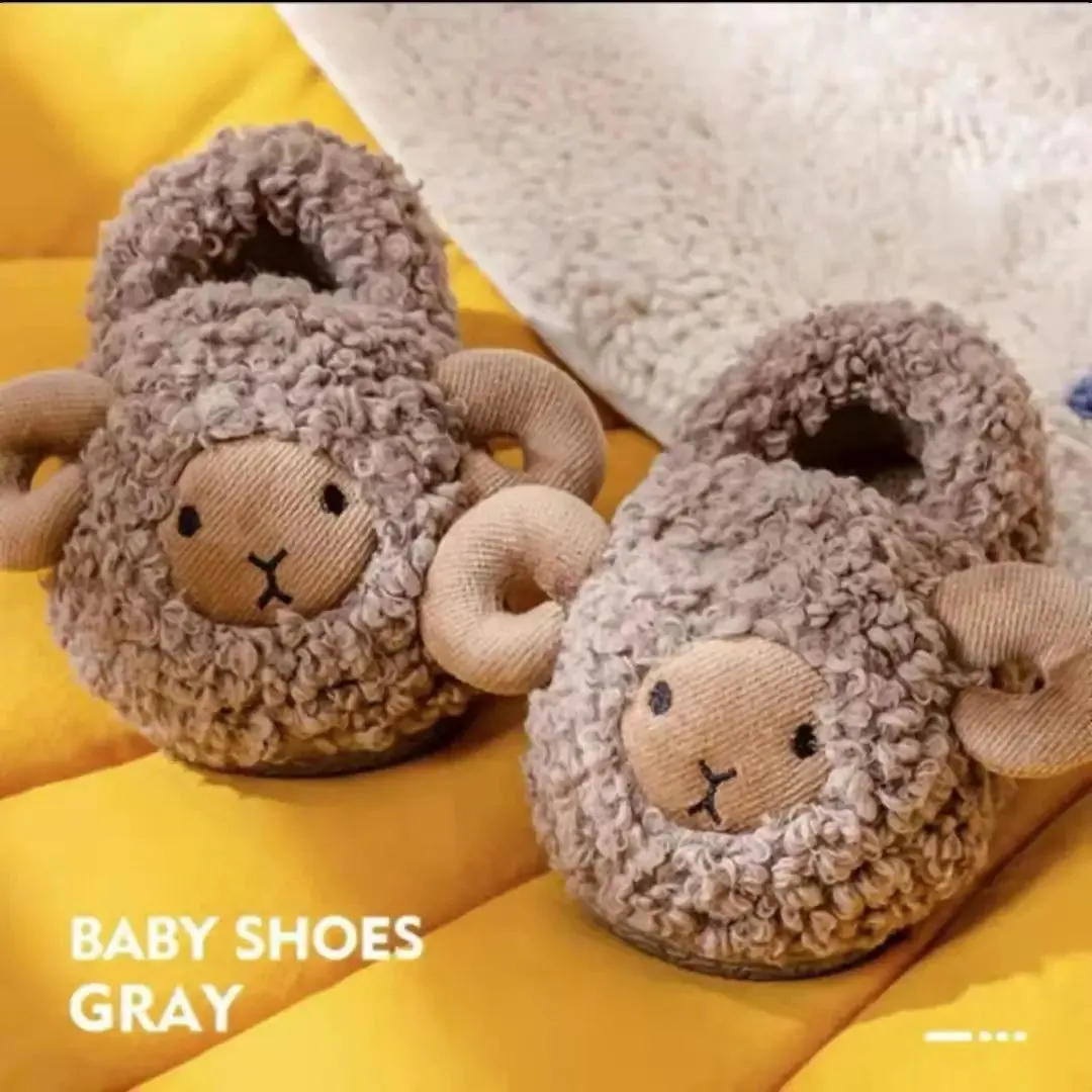Cozy Winter Sheep Plush Slippers