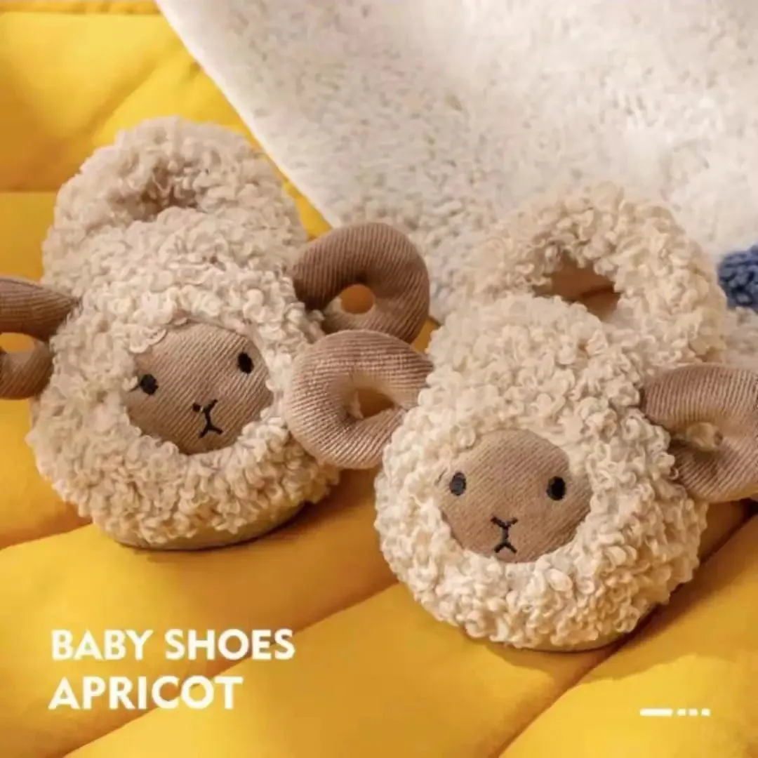 Cozy Winter Sheep Plush Slippers