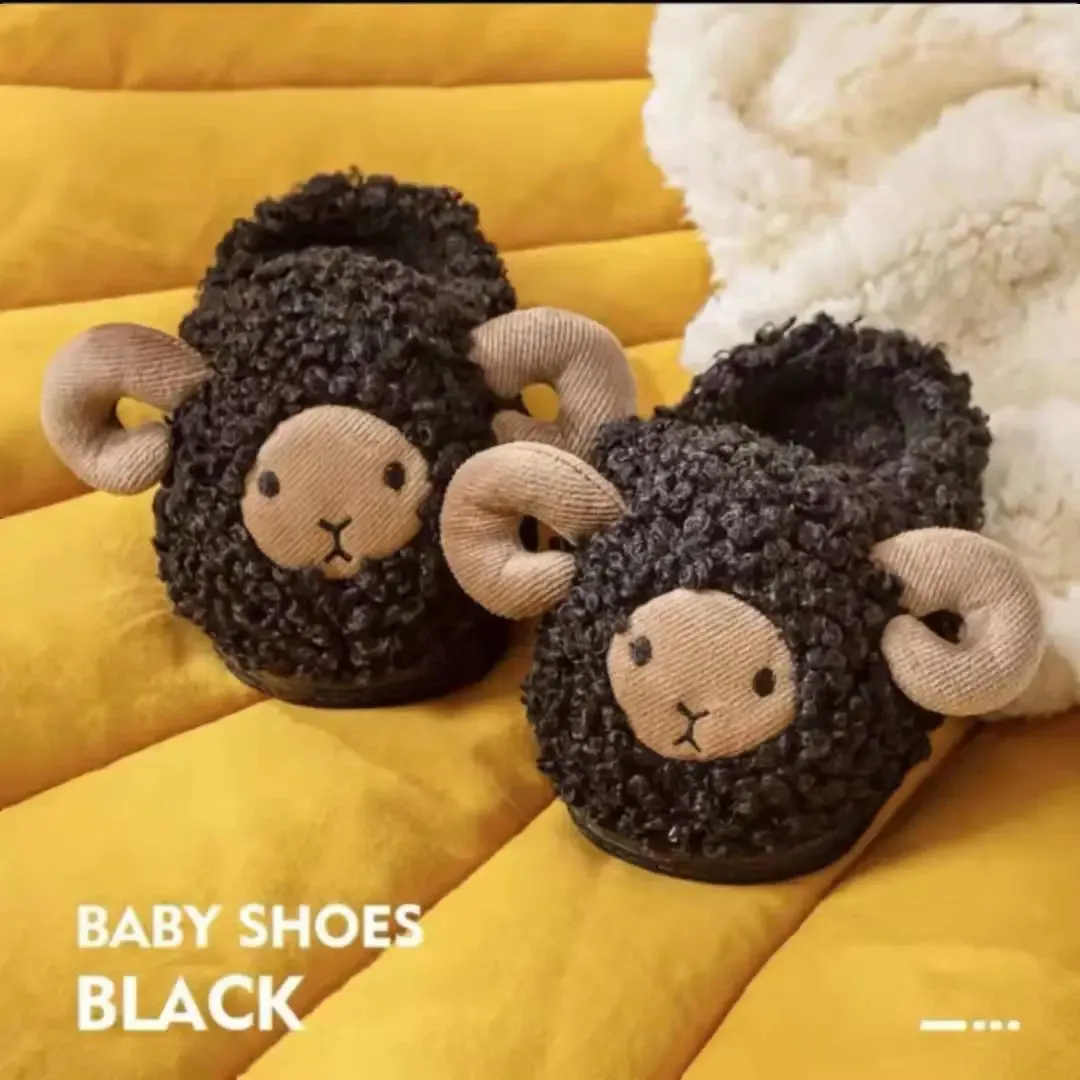 Cozy Winter Sheep Plush Slippers