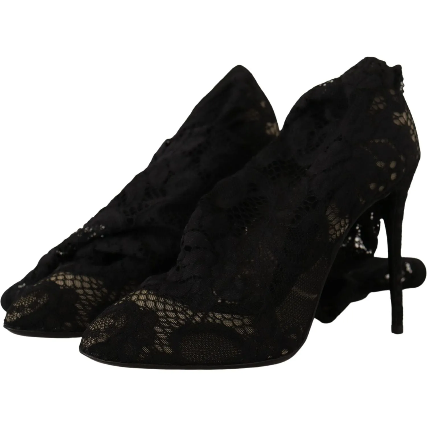 Dolce & Gabbana Elegant Stretch Sock Boots in Sleek Black