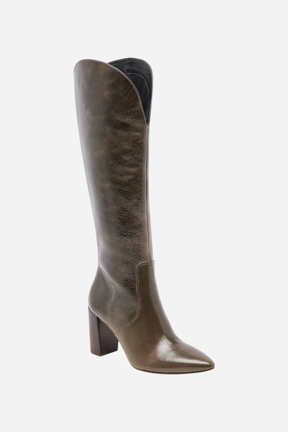 Dolce Vita Nedi in Dark Olive Leather