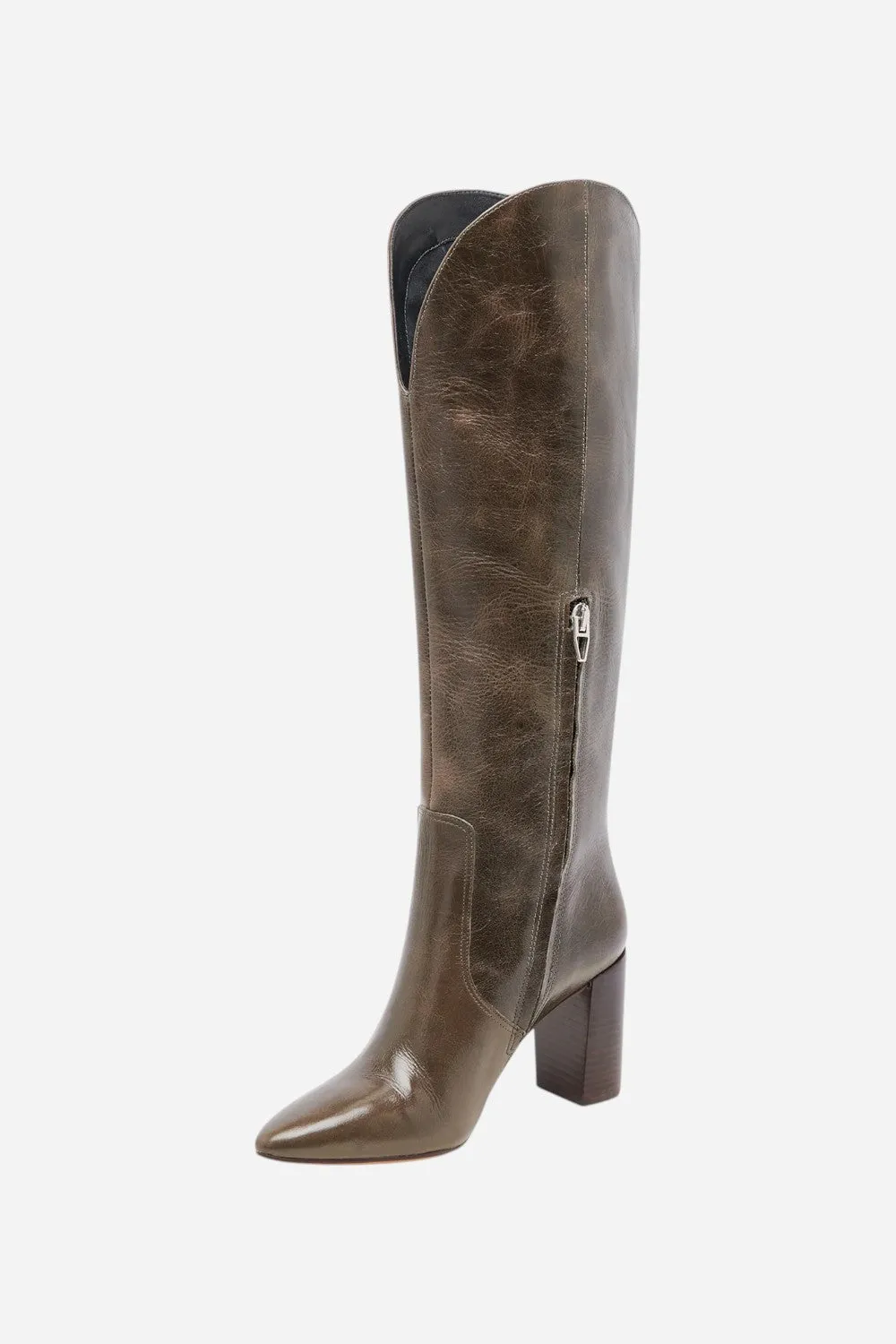 Dolce Vita Nedi in Dark Olive Leather