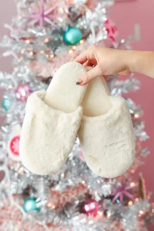 Expecting Flurries Furry Slippers