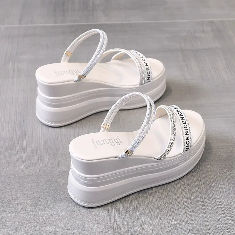Fashionable height sandals platform slippers
