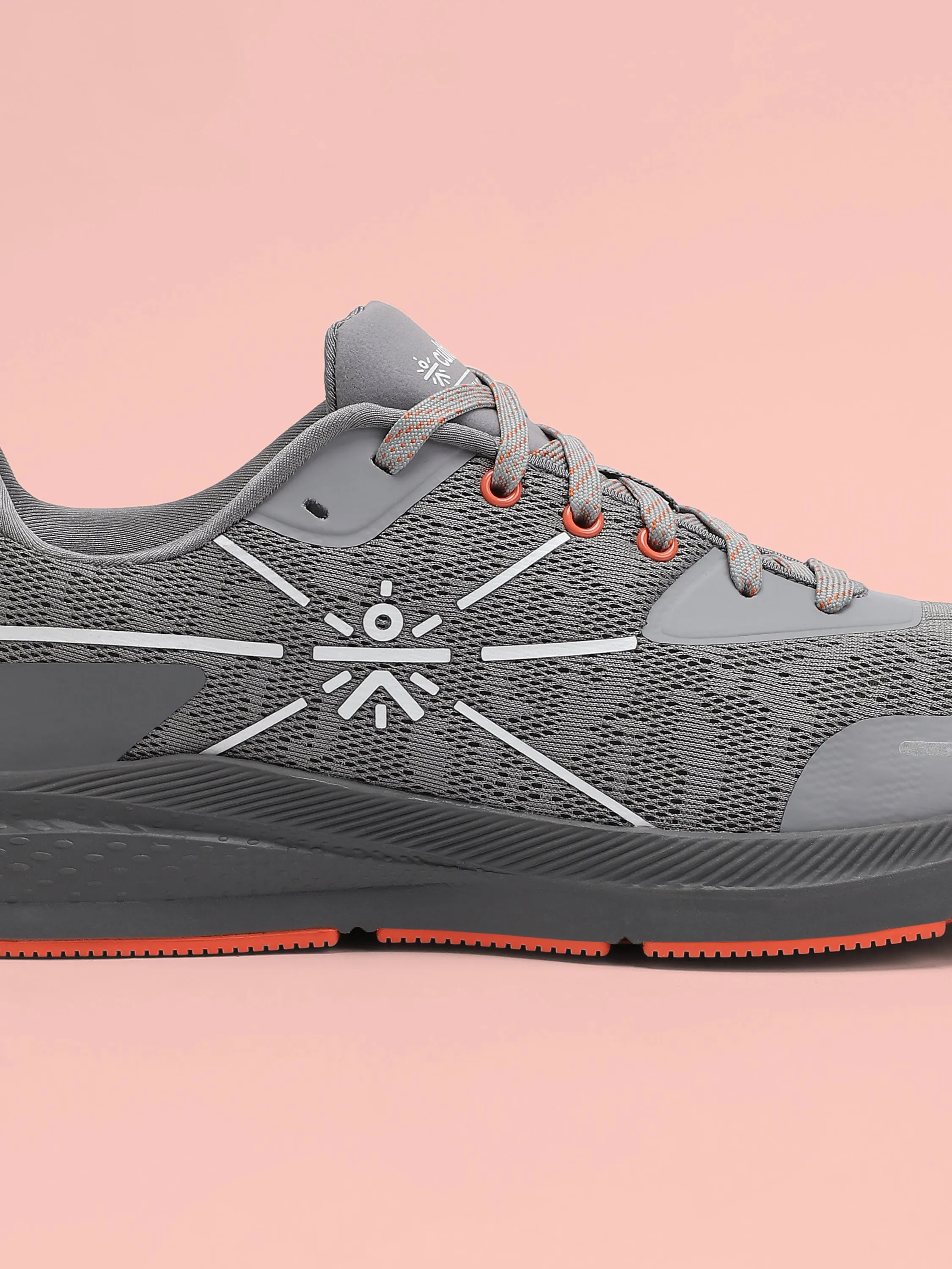 Flomo Men Running Shoes - Grey/Orange