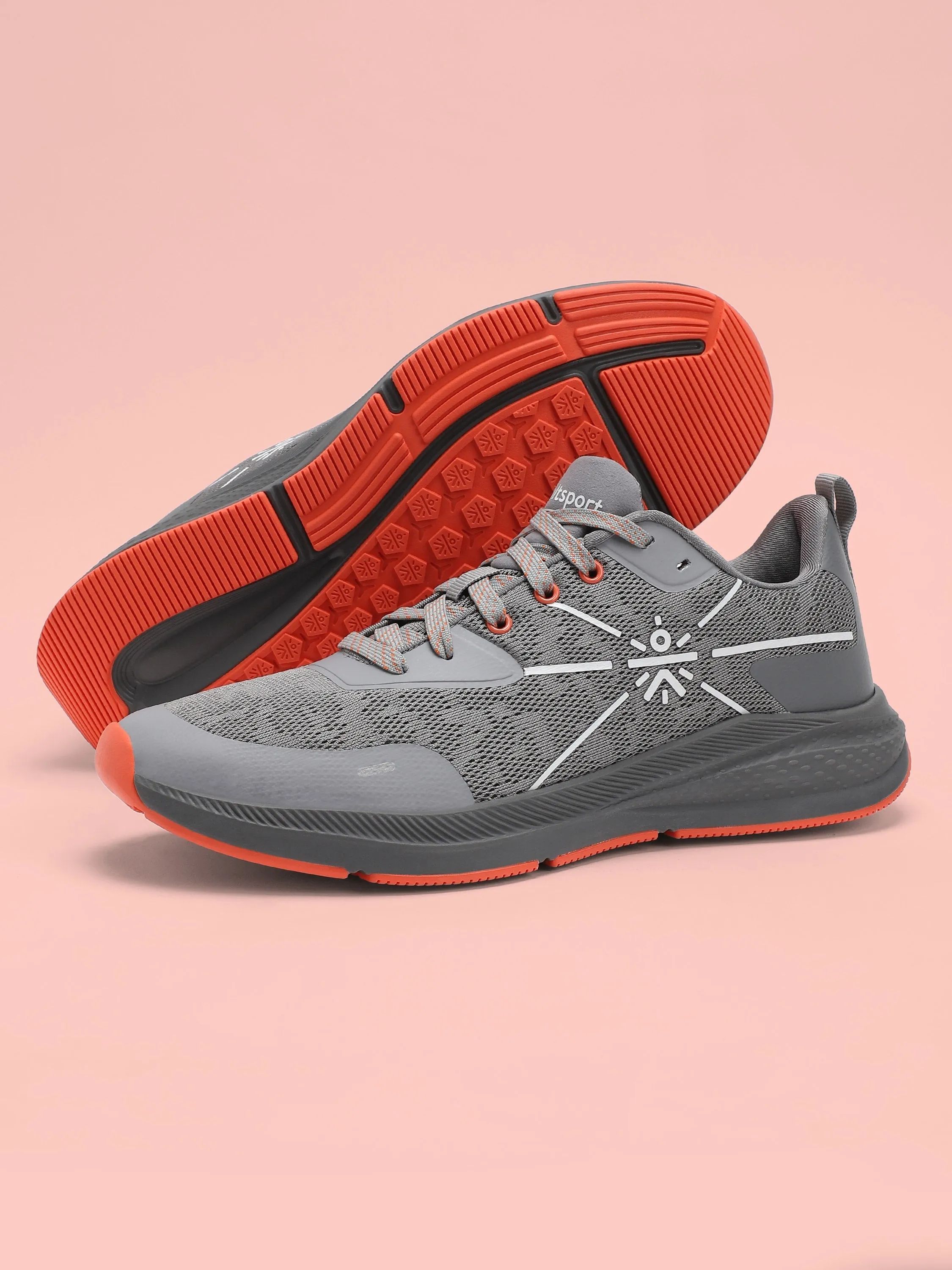 Flomo Men Running Shoes - Grey/Orange