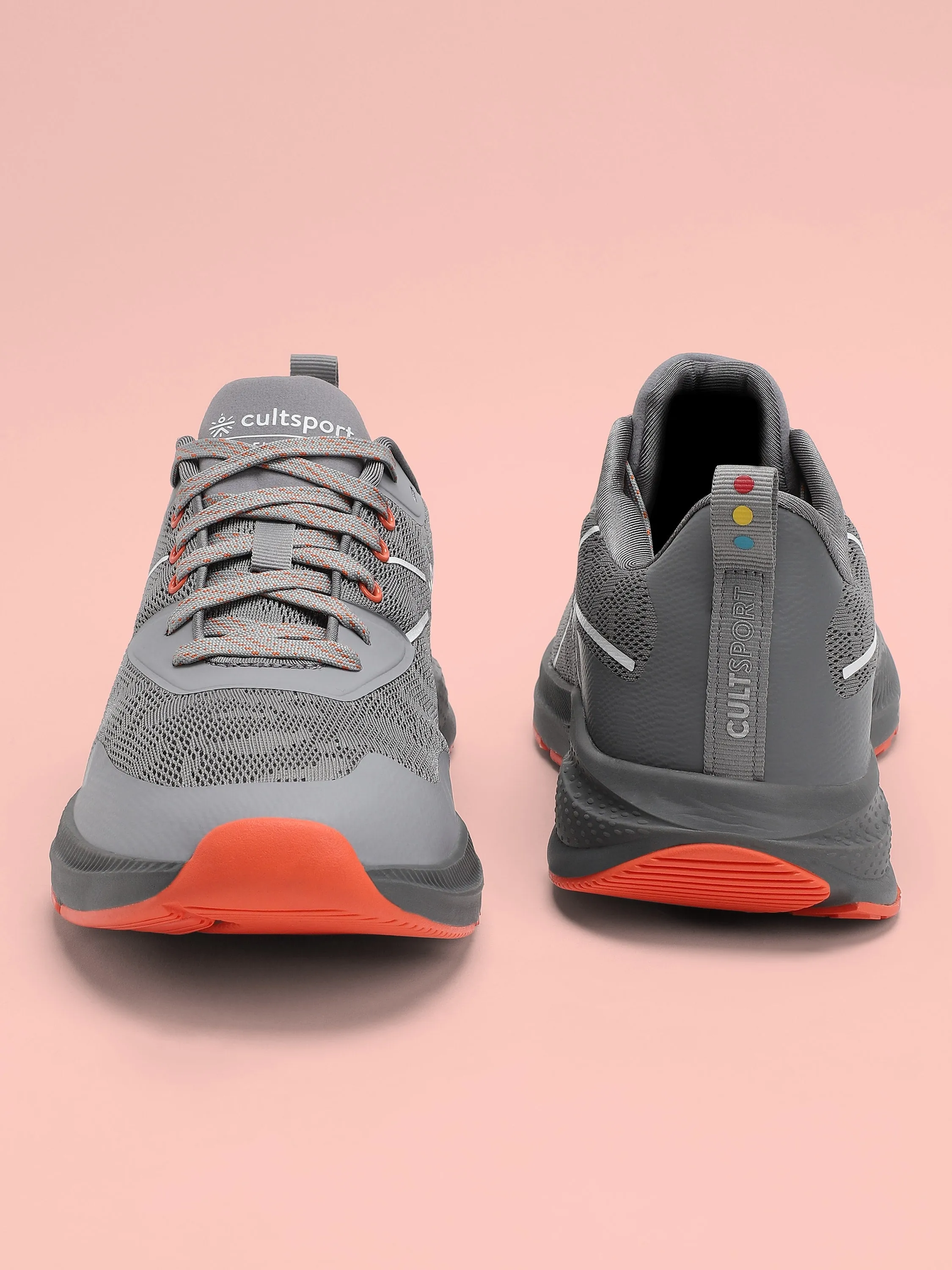 Flomo Men Running Shoes - Grey/Orange