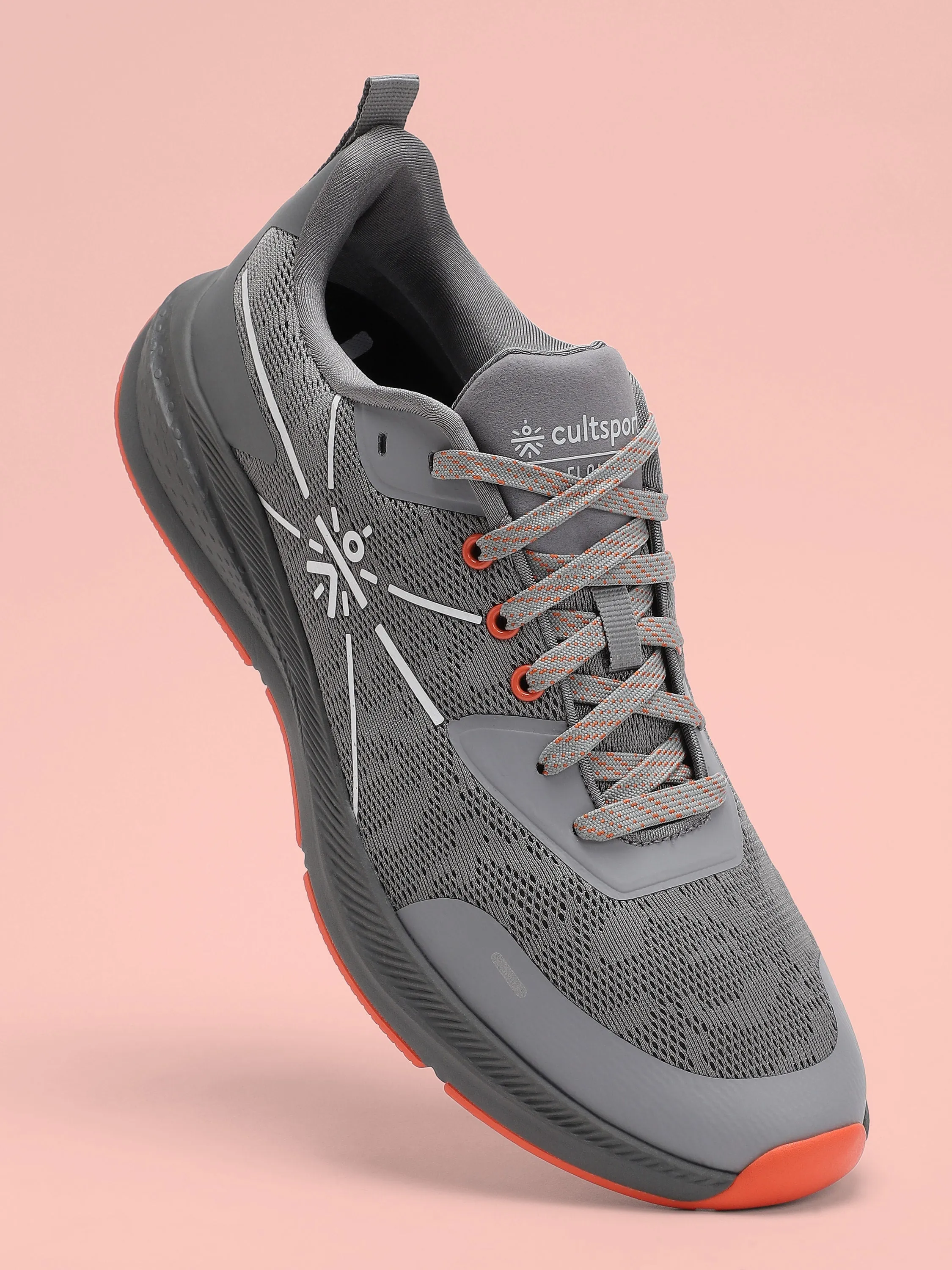 Flomo Men Running Shoes - Grey/Orange
