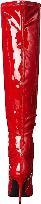 Jessica Simpson Over the Knee Boot Abrine Red Patent Side Pointed Toe Tall Boots