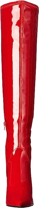 Jessica Simpson Over the Knee Boot Abrine Red Patent Side Pointed Toe Tall Boots