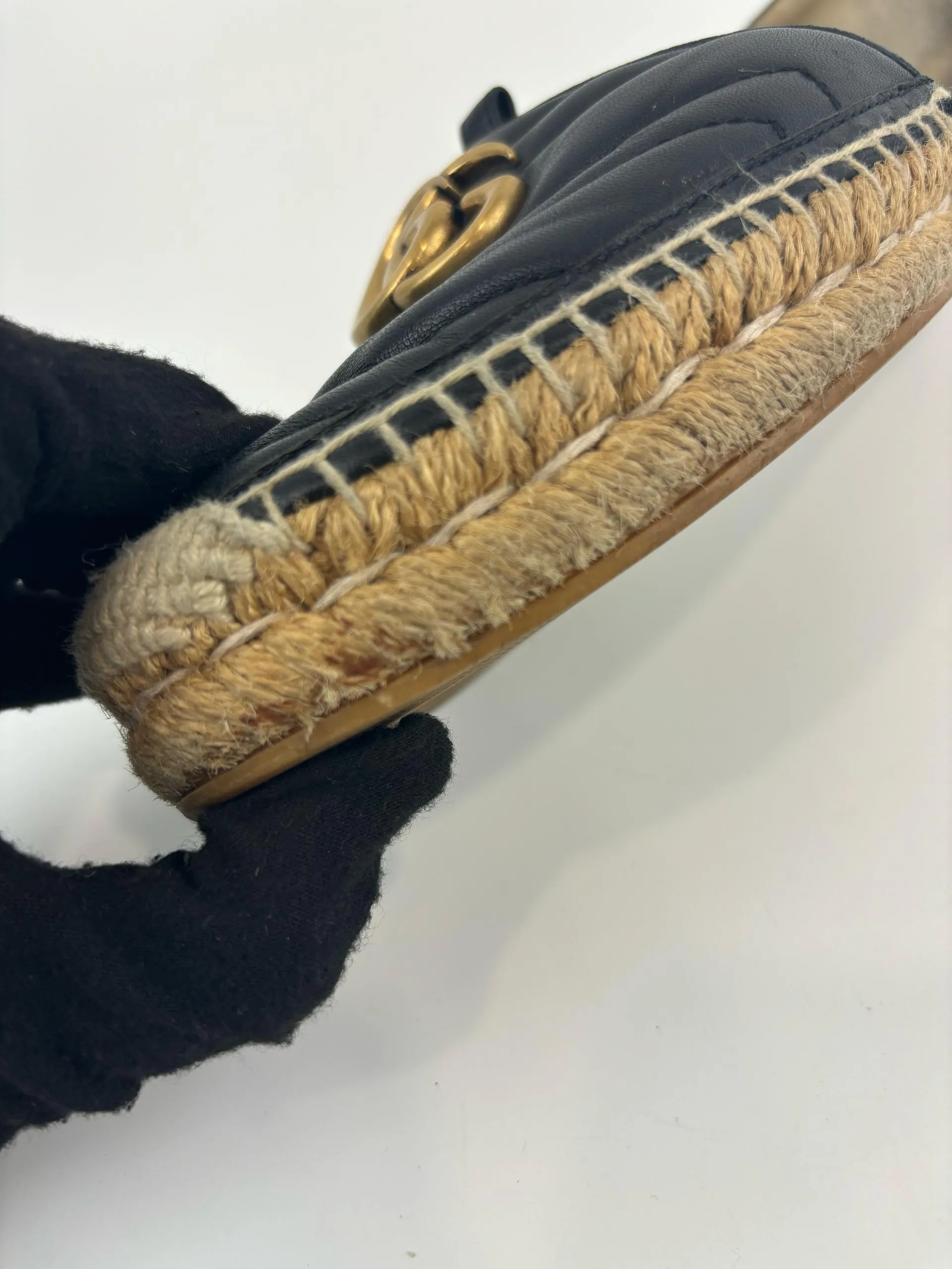 Marmont Tie Up Lace Espadrilles Flat Size 38.5