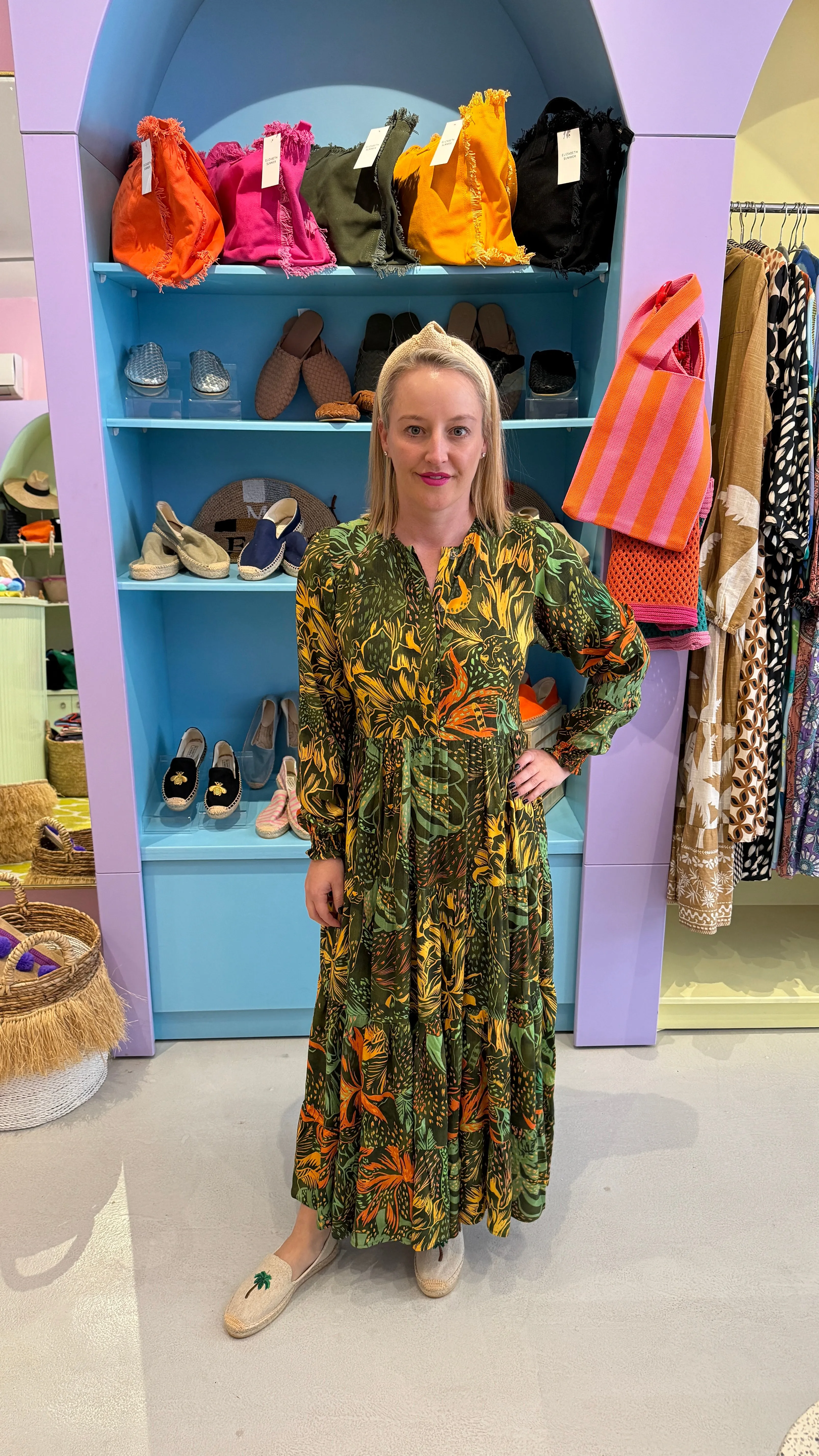 Maxi Dress - Leopard Green