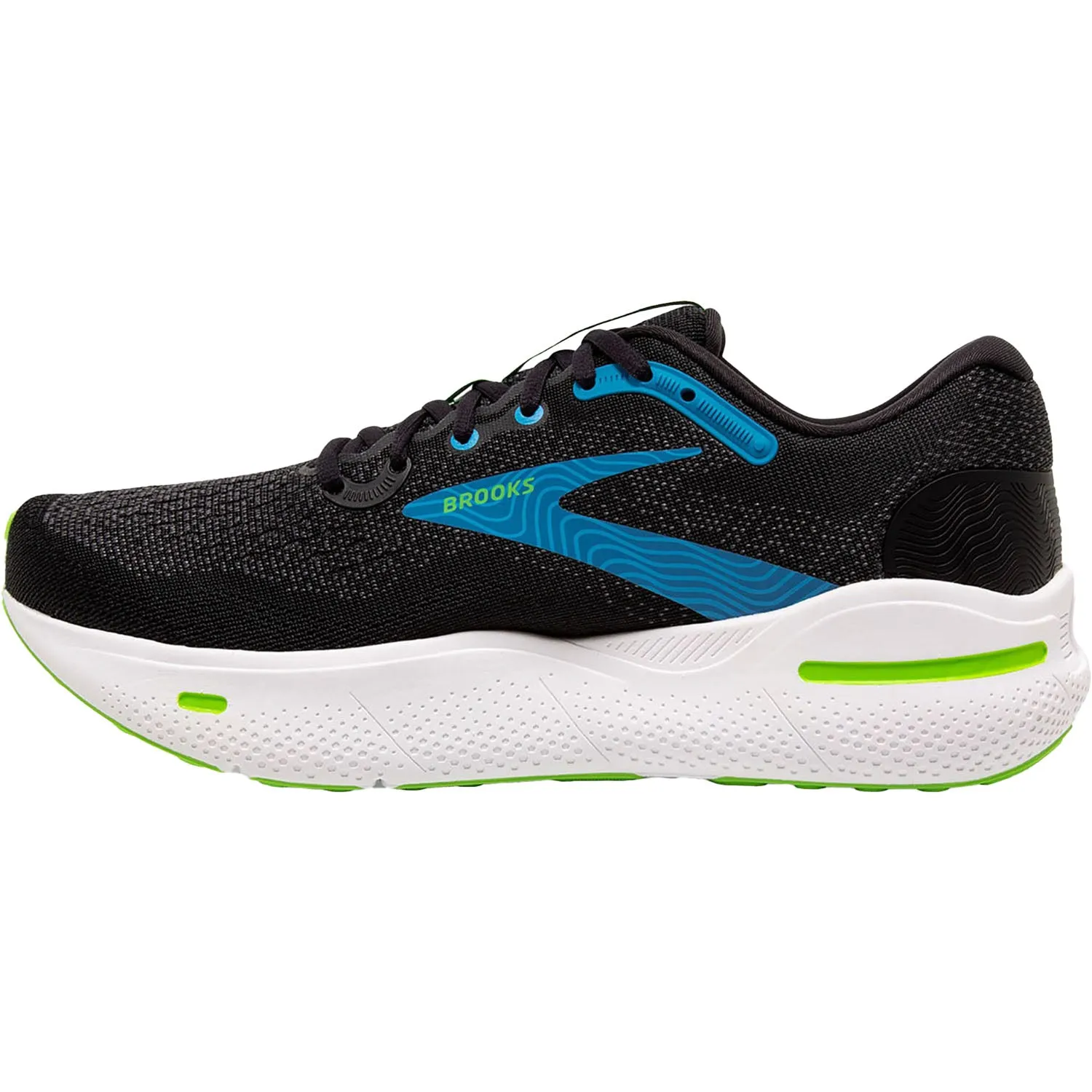 Men's Brooks Ghost Max Black/Atomic Blue/Jasmine