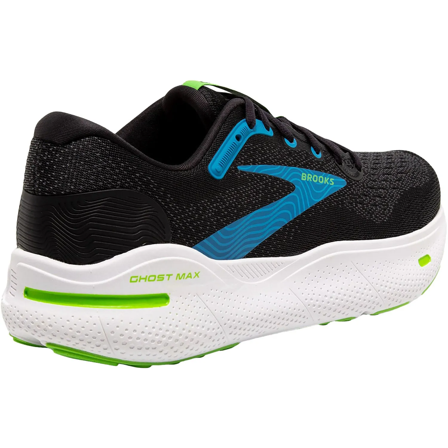 Men's Brooks Ghost Max Black/Atomic Blue/Jasmine