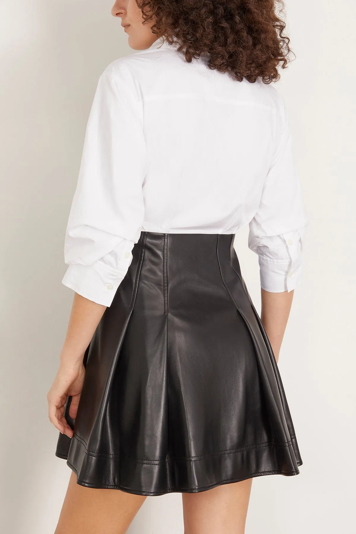 Padma Poplin Combo Mini Dress in Black Multi