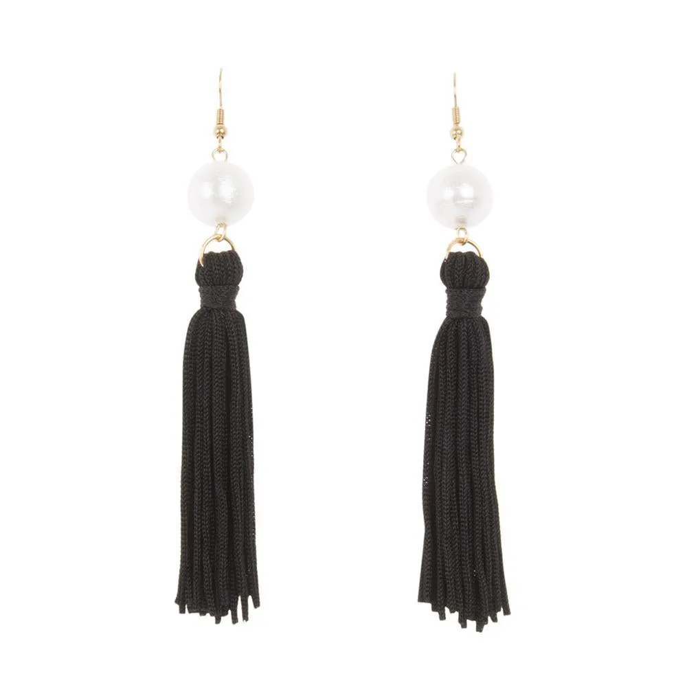 Pearl Tassel Earrings