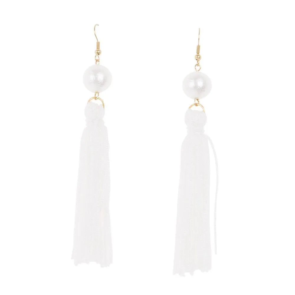 Pearl Tassel Earrings