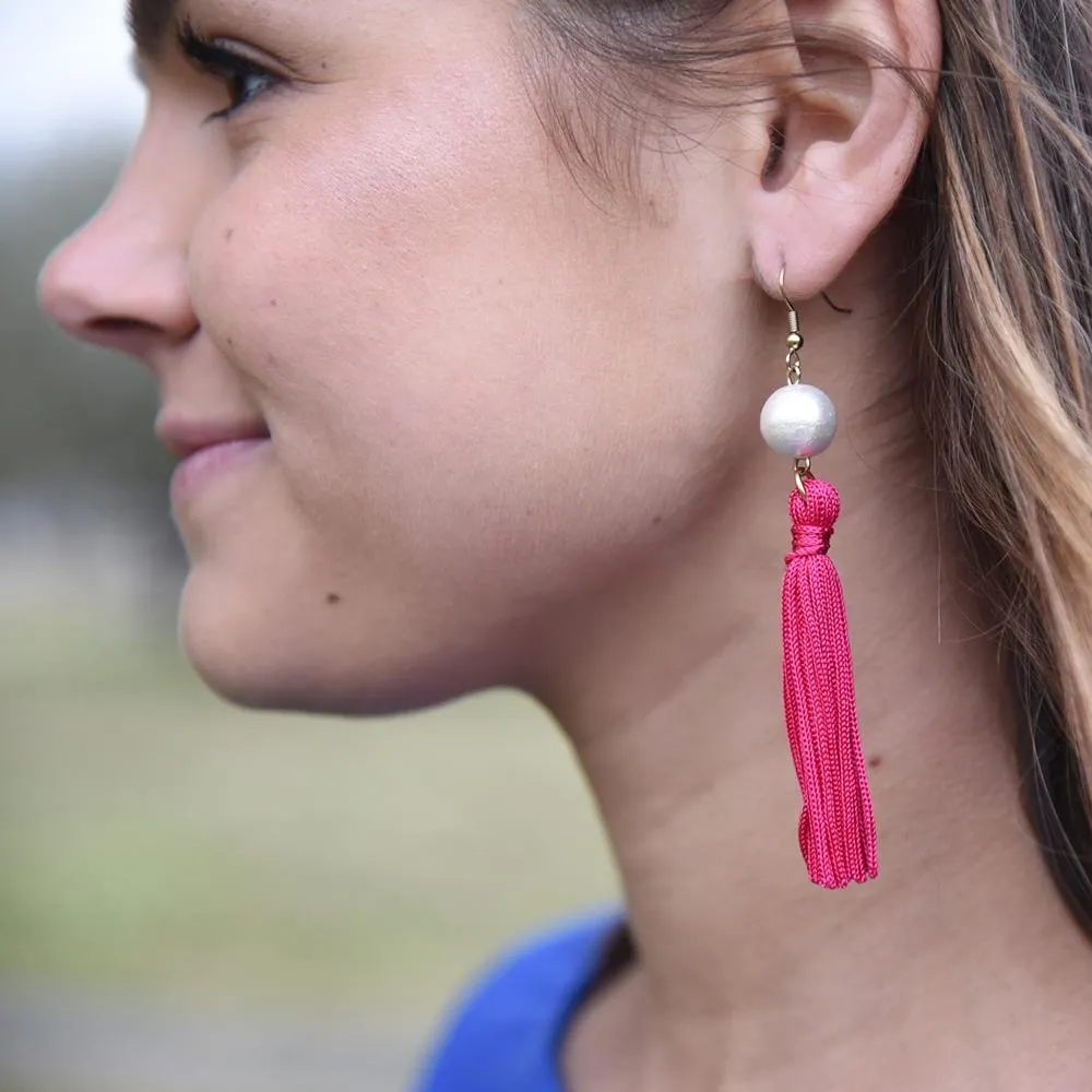 Pearl Tassel Earrings