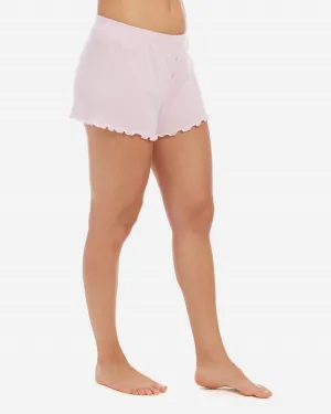 Ribbed Jersey Sleep Short in Pastel Pink | Pastel Pink