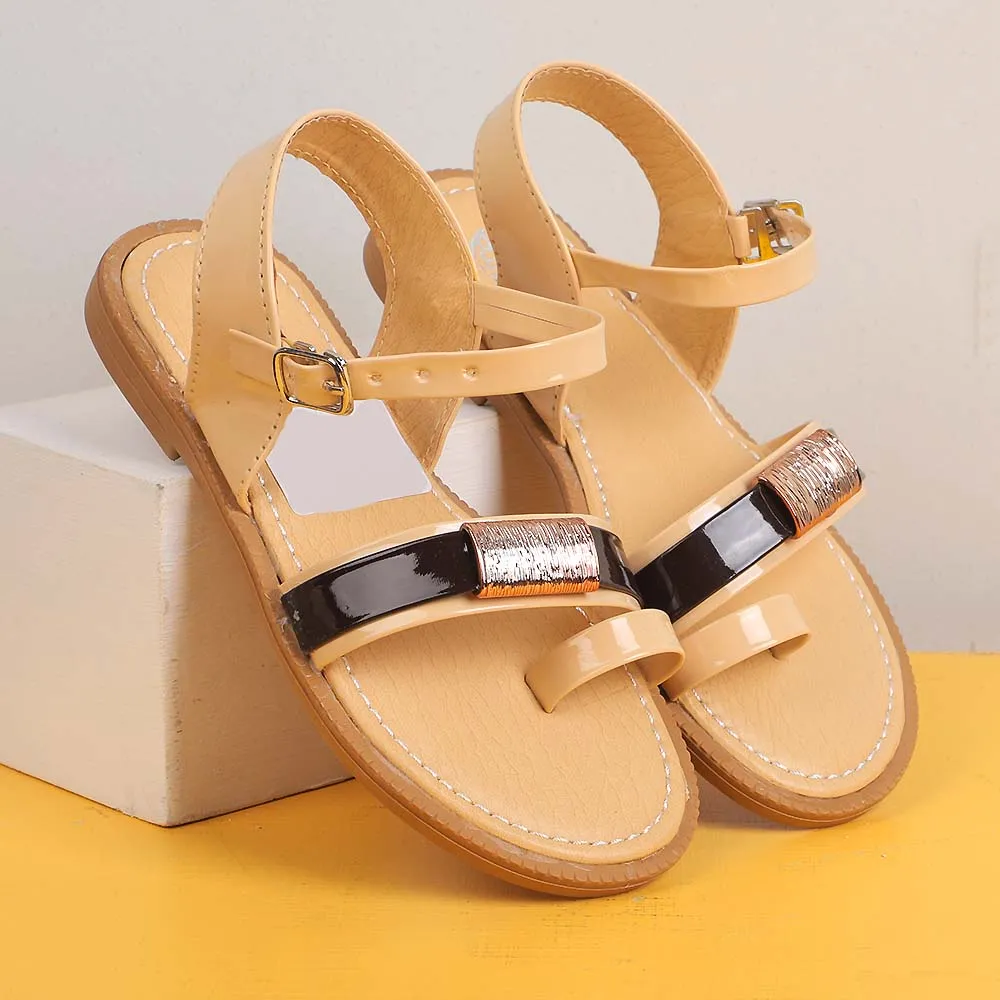 Sandals For Girls - Fawn & Brown