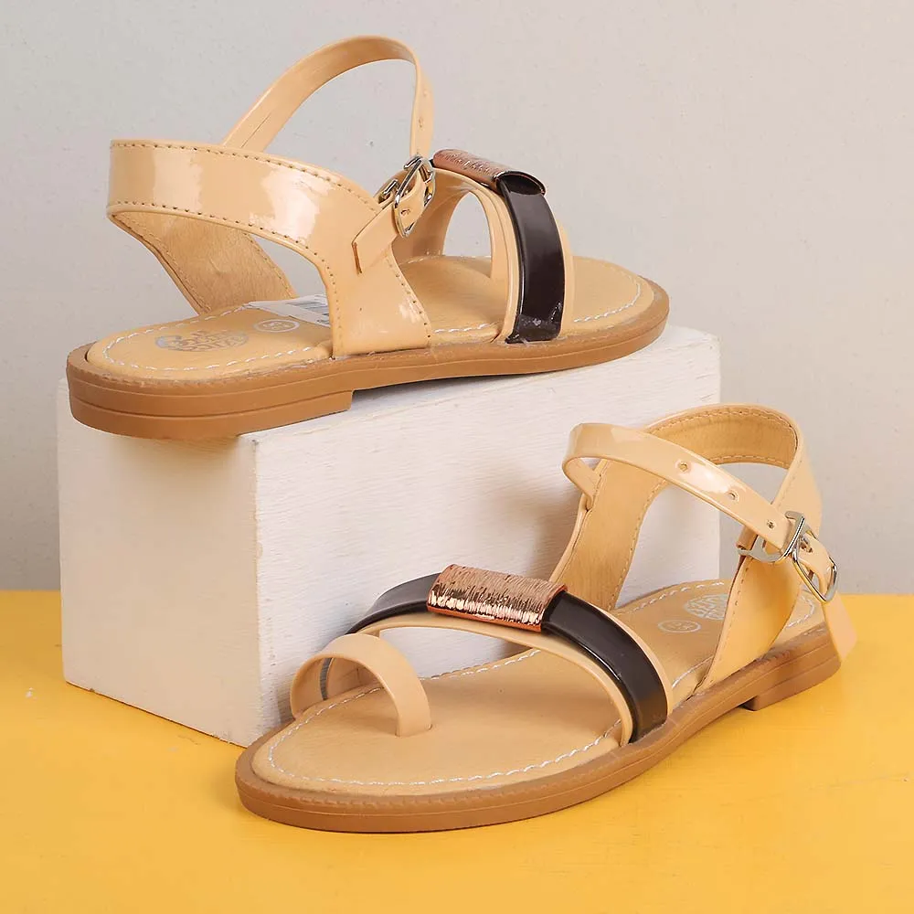 Sandals For Girls - Fawn & Brown