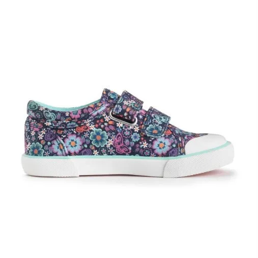 Start rite Garden Navy Floral Canvas