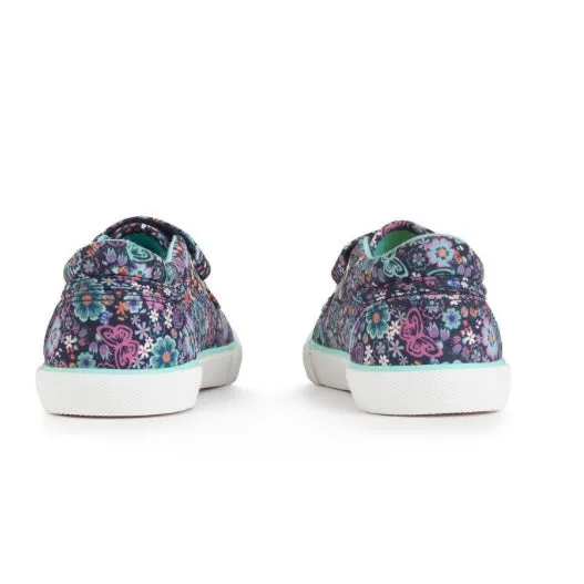 Start rite Garden Navy Floral Canvas