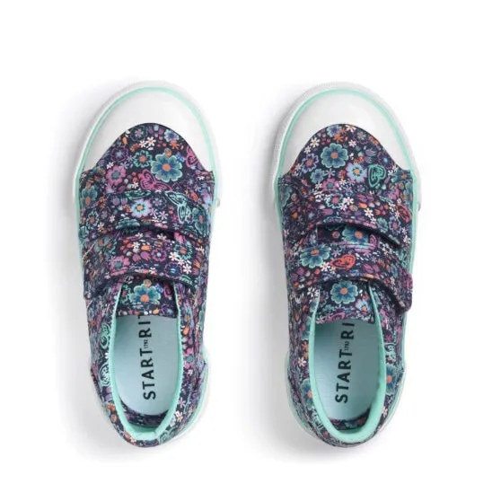 Start rite Garden Navy Floral Canvas