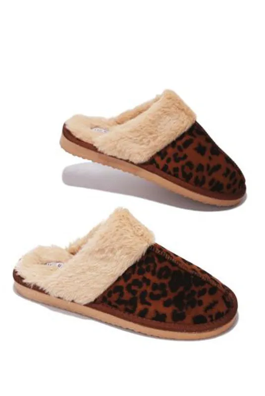 The Leopard Cozy Fur Slippers