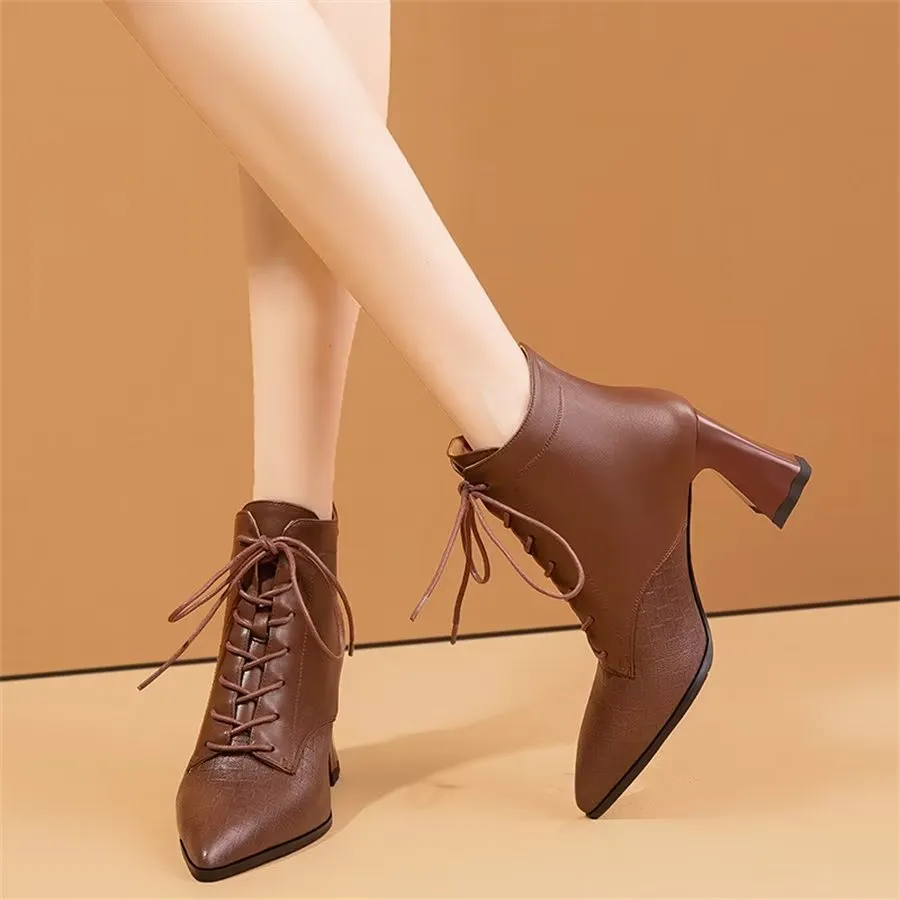 Veltique Ankle Zipper Boots