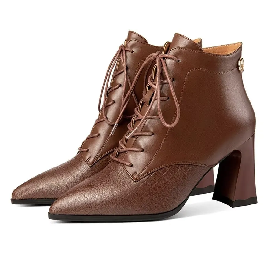 Veltique Ankle Zipper Boots