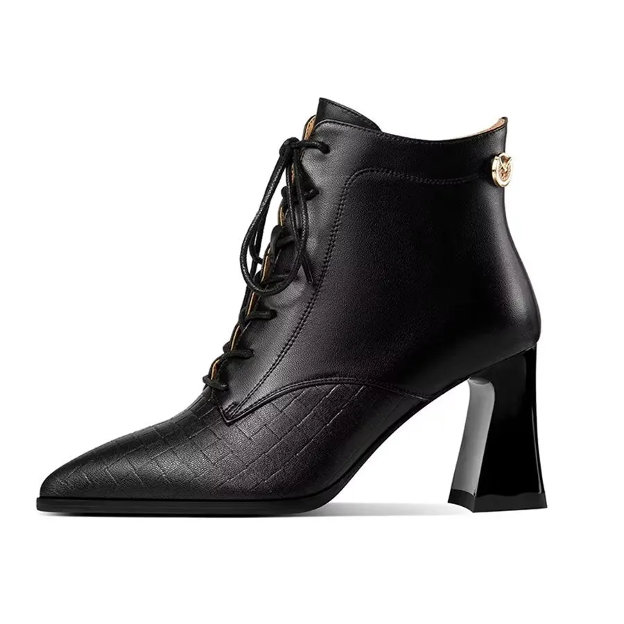 Veltique Ankle Zipper Boots