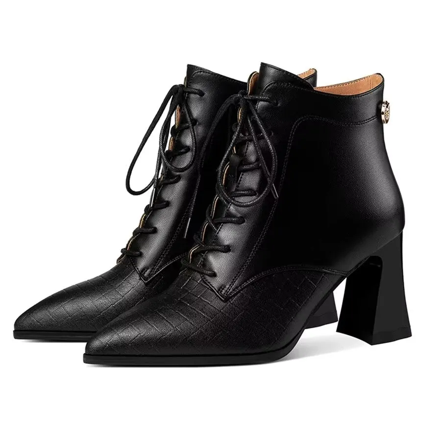 Veltique Ankle Zipper Boots