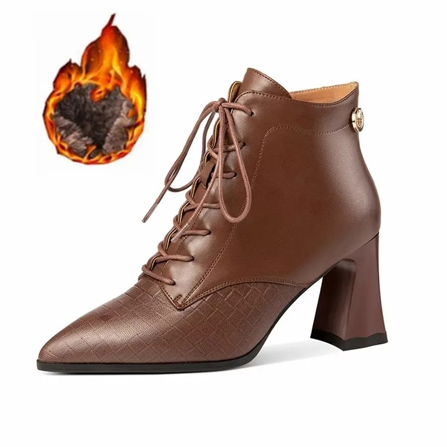 Veltique Ankle Zipper Boots