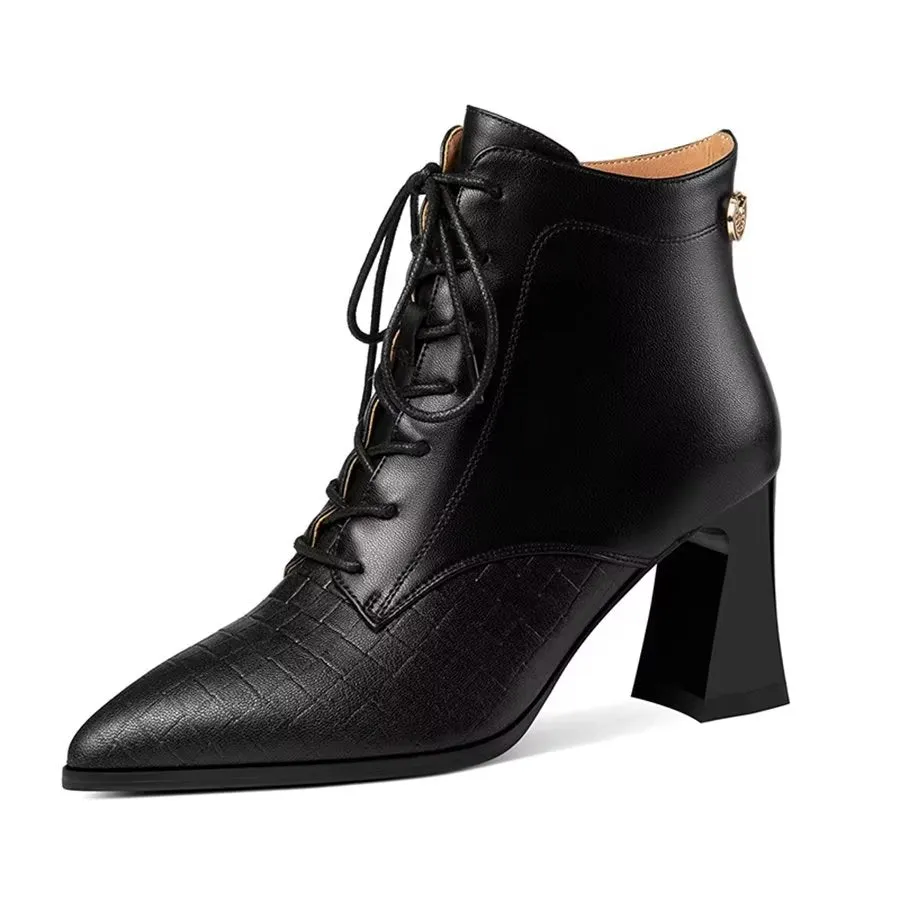 Veltique Ankle Zipper Boots