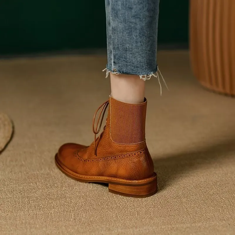 Veltique Croctex Zippered Ankle Booties